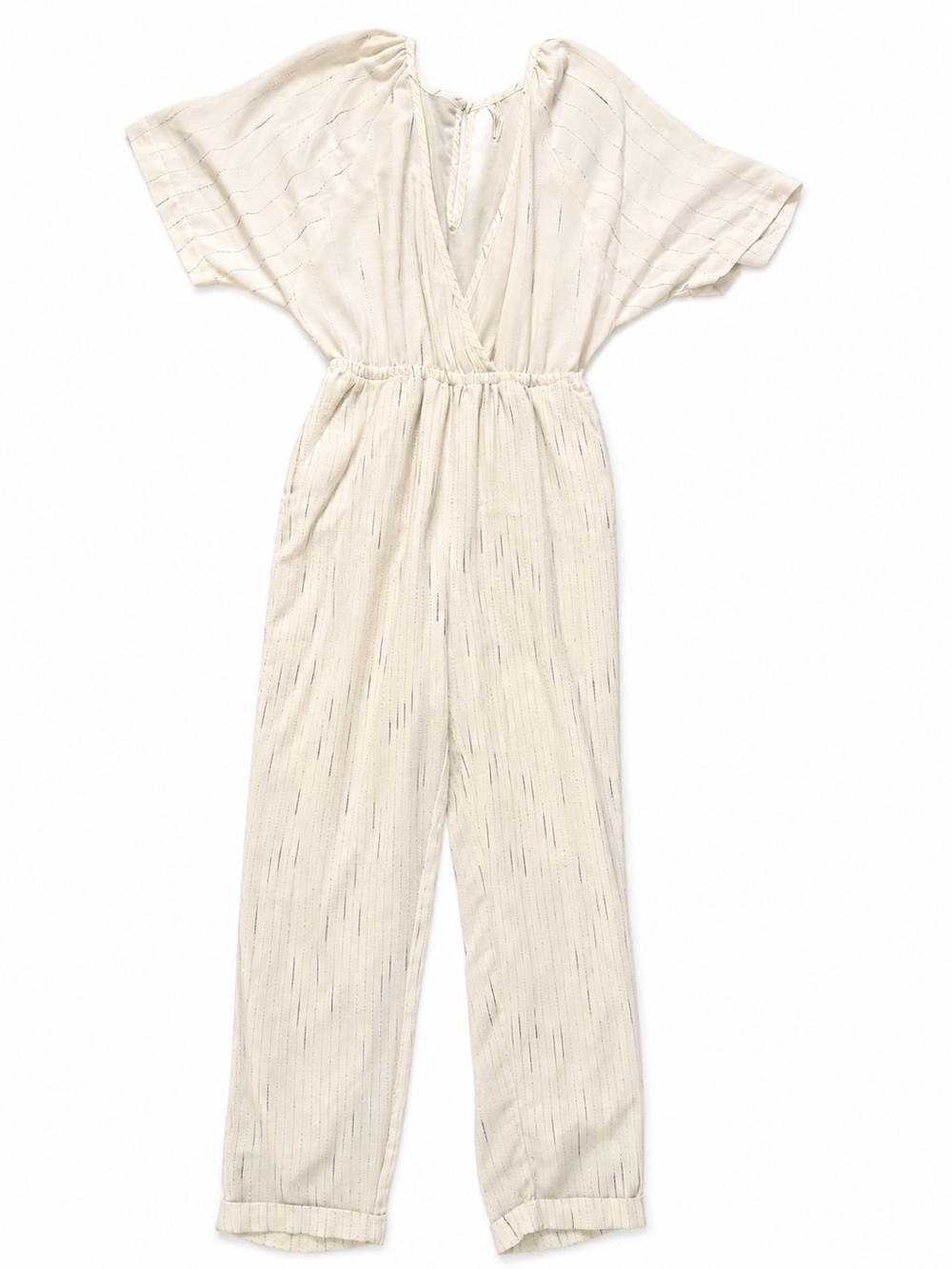 Anthropologie Feather Bone Cream Knit Jumpsuit